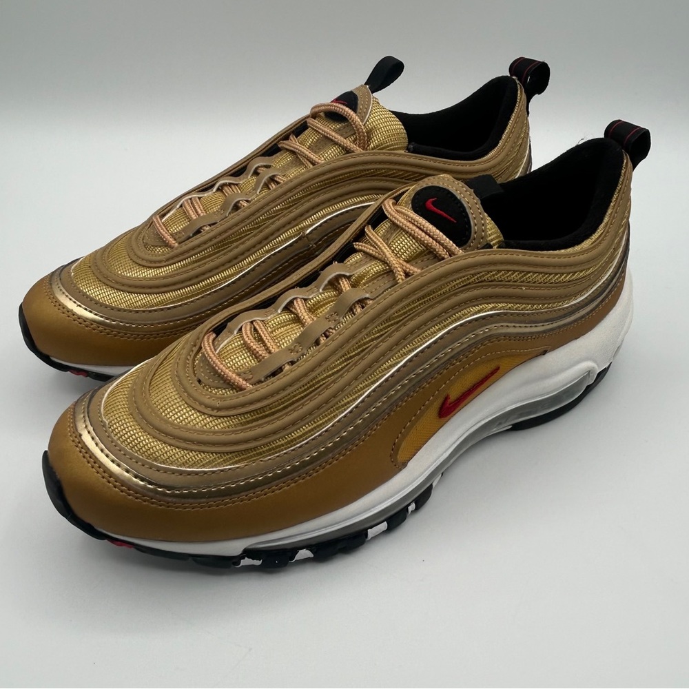 Nike Air Max 97 Metallic Gold Sneakers 918890-700 in Youth Size 7Y